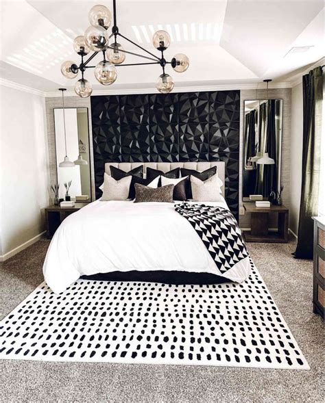 black and white bedroom chanel no 5|21 Beautiful Black and White Bedroom Ideas .